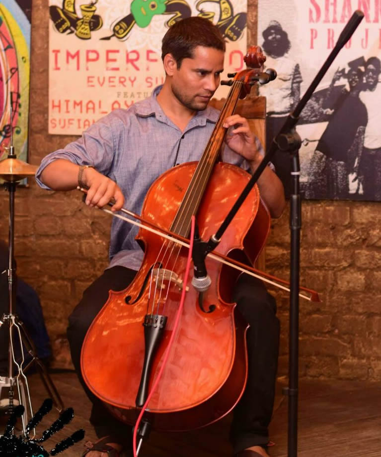 indian cello player west-delhi india